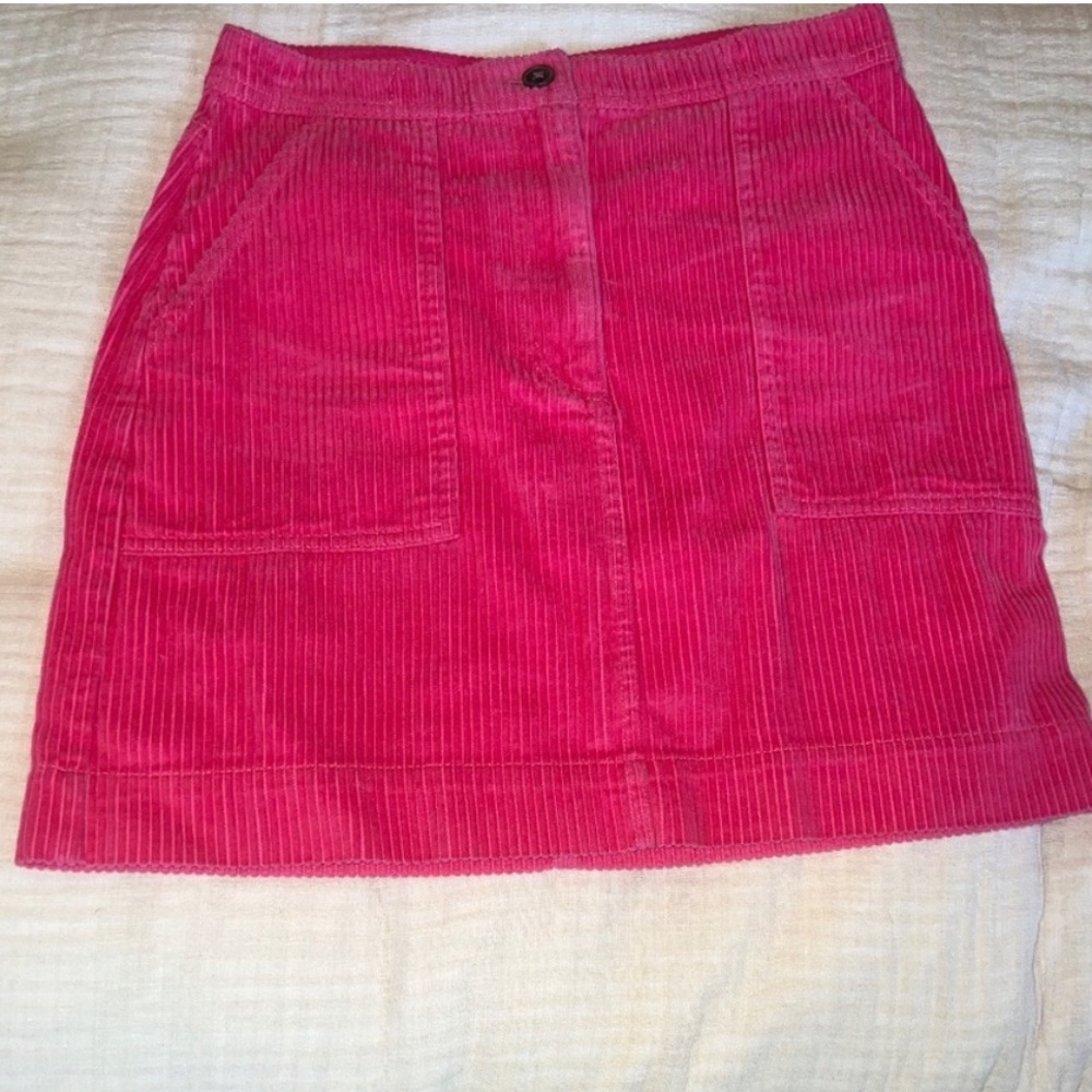 GAP Vibrant Pink Corduroy Mini Skirt